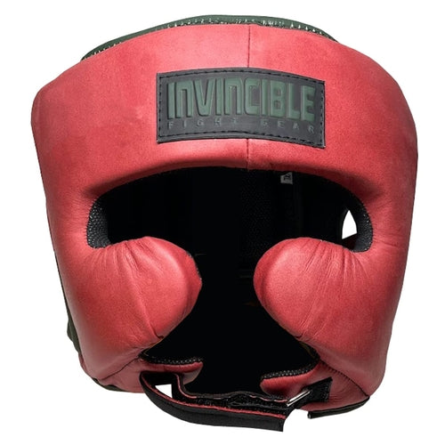 All Leather Boxing Headgear for Training, Sparring, Kickboxing, MMA,