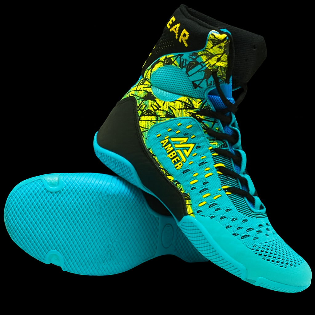 Combat v1.0-9 inch Professional Boxing/Wrestling Shoes, High-Top PU